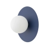 Lampa ścienna kulista SATURN biała granatowa ze szkła 1xG9 ball kula do sypialni 12440