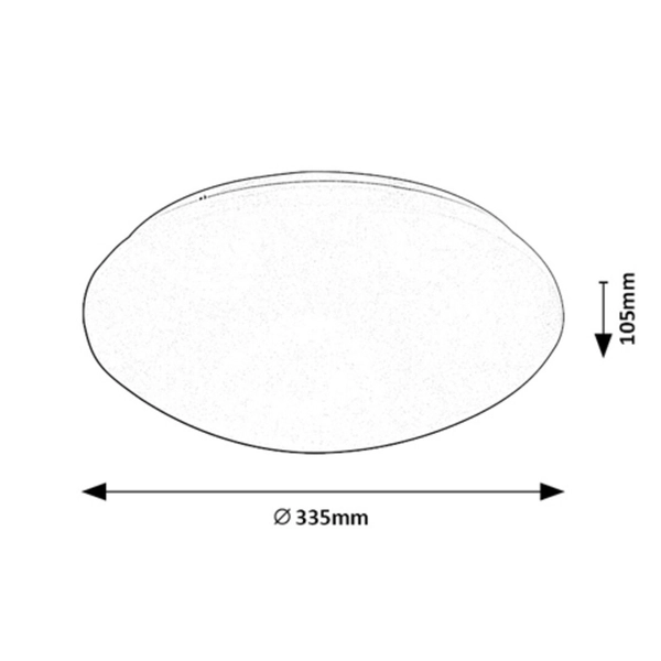 Ledowy plafon do salonu Lucas 71133 Rabalux 18W 4000K IP44 biały