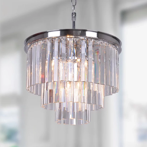 Okrągła lampa wisząca CGHERECHROME50 zwis nad łóżko chrom