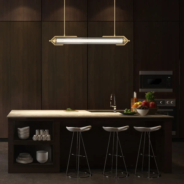 Wisząca lampa szklana tuba Espada QN-ESPADA-LP-BG LED 38W 3000K złoty