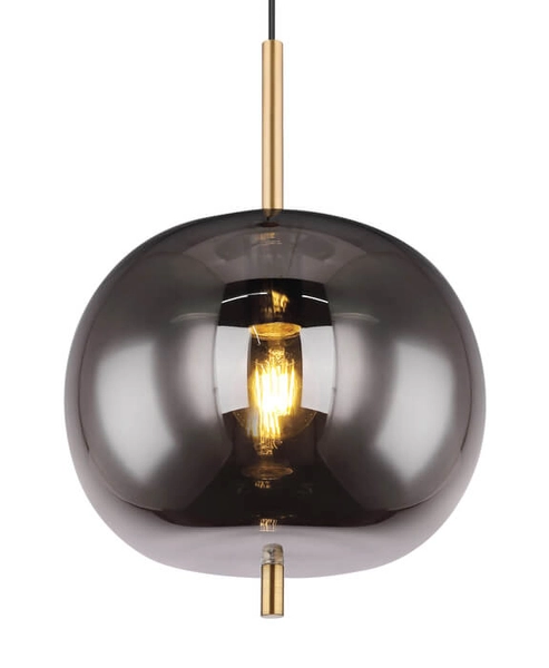 Wisząca lampa kulista Blacky 15345H 1MM mosiądz przydymiona