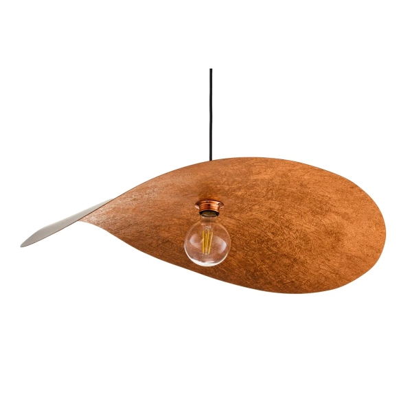 Lampa wisząca LEAF miedziana czarna 1xE27 kompozyt do salonu 41919
