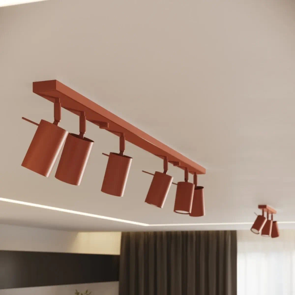 Lampa sufitowa z regulacją RING SL.1509 potrójna terakota