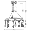 Lampa wisząca PRISMA 38-26064 LED 24W 3000-3200K chrom przezroczysty