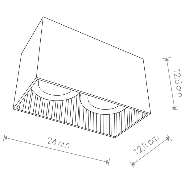 Natynkowa LAMPA sufitowa GROOVE 9316 Nowodvorski prostokątna OPRAWA metalowa downlight czarna