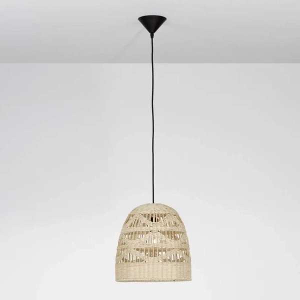 Lampa wisząca boho REYNOSA LE42948 do jadalni beżowa czarna