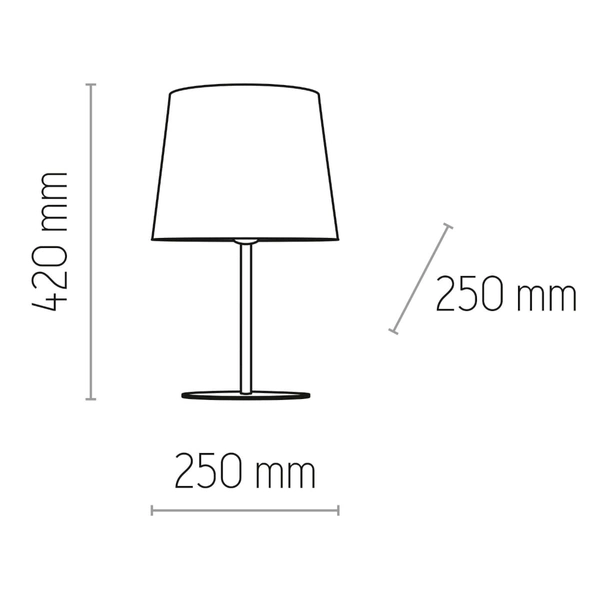 Lampka nocna z tkaninowym abażurem Chicago 5150 TK Lighting szara beżowa