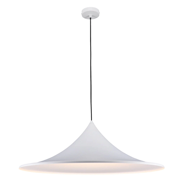 Wisząca lampa sypialniana KELDAN AZ5903 Azzardo stożkowa biała