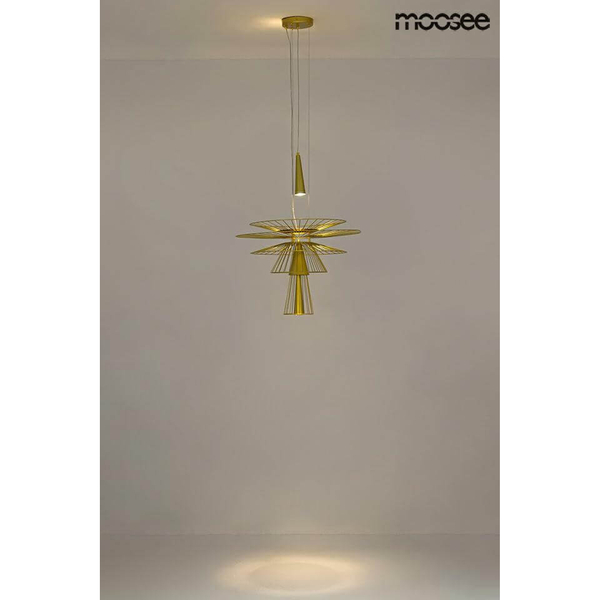 Lampa wisząca loftowa Sesto MSE010100336 Moosee druciak złota
