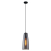 LAMPA wisząca TABBY MDM3147/1 SG+DROP Italux szklana OPRAWA zwis tuba z efektem deszczu przydymiona