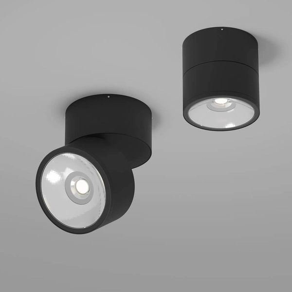 Nasufitowa lampa Spin O310CL-L12GF3K LED 12W 3000K IP54 krążek grafitowa