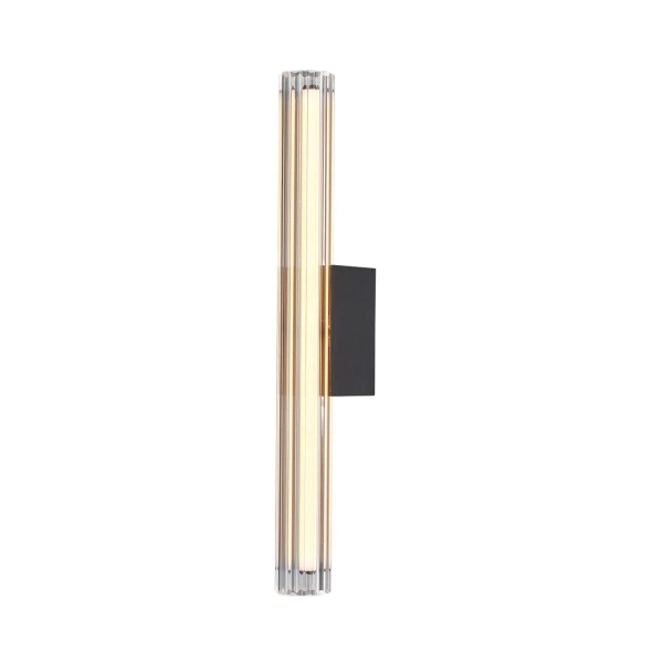Ścienna lampa transparentna czarna VERTI LED 9W 3000K góra-dół ST-HC-D14-H500