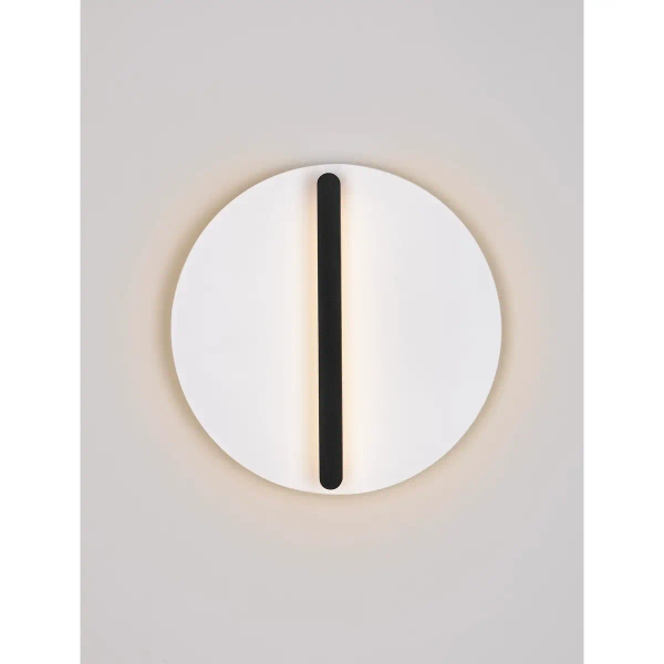 Naścienna lampa tarcza GALURCA LE45548 LED 20W 3000K metalowa czarna biała