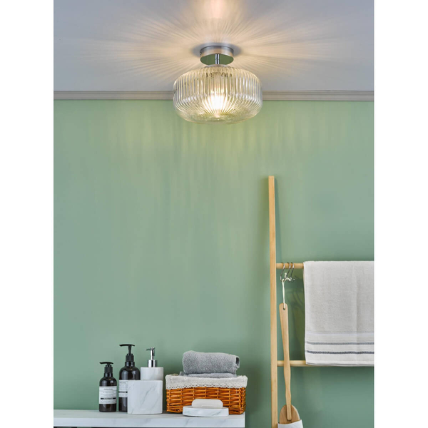 Sufitowa lampa szklana Riva RIV5208 do salonu IP44 chrom