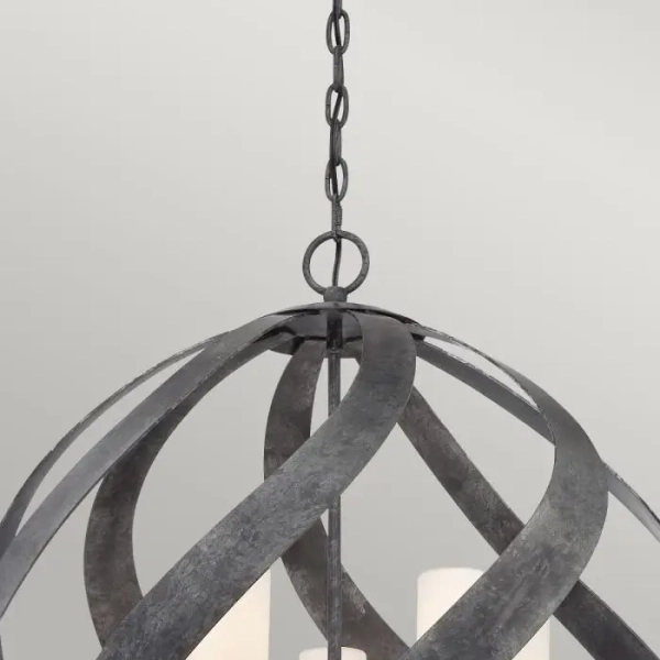 Łańcuchowa wisząca lampa Blacksmith QN-BLACKSMITH-5P-OBK IP44 czarny
