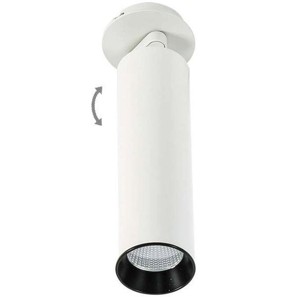 LAMPA sufitowa BOCCA SL74055/18W 4000K WH+BL Italux metalowa OPRAWA spot LED 18W tuba regulowana biała