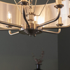 Żyrandol do salonu Highclere 99152 Endon łańcuch klasyczny beż chrom