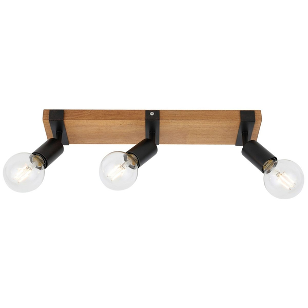 Potrójny reflektor Molini SPL-2079-3 Italux do salonu drewniany czarny