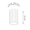 Metalowa lampa sufitowa Karbon SL.1625 downlight czerwony
