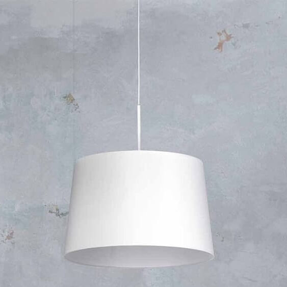 Wisząca lampa Remi K-4360 z abażurem do pokoju biała