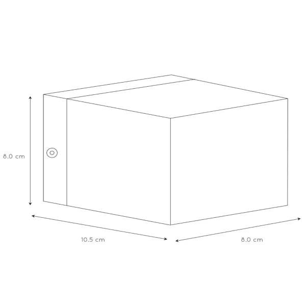 Kinkiet ścienny kostka Devi 09201/01/31 Lucide góra-dół metalowa biała