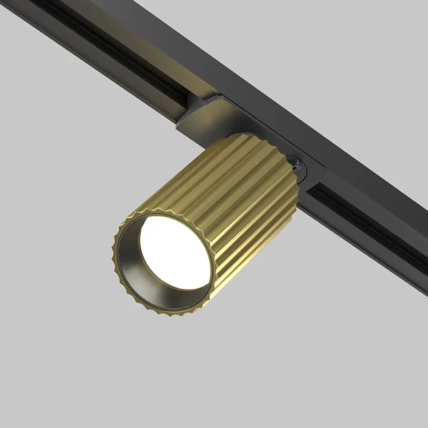 Jednofazowa lampa sufitowa szynowa Calipso TR218-1-GU10-BS mosiądz czarna