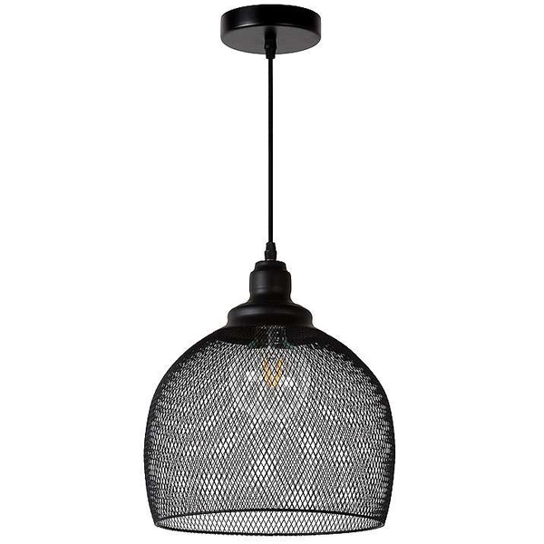 Ażurowa lampa wisząca MESH 43404/28/30 siatka kopuła loft czarna