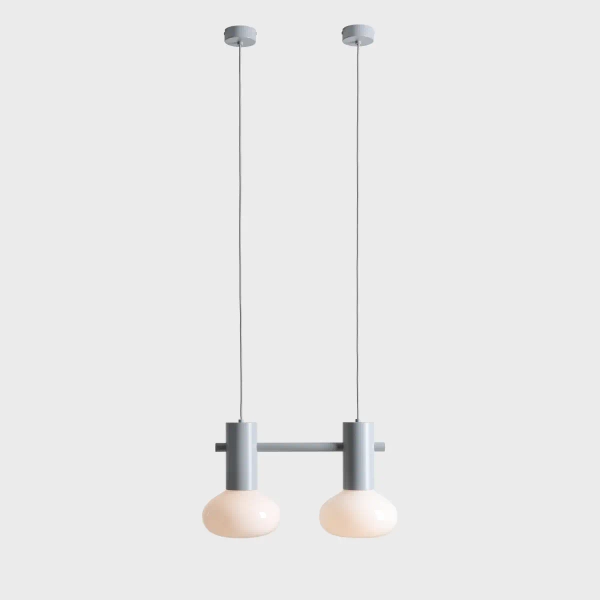 Minimalistyczna lampa wisząca Flo 2 Grey 7000H22_S szara
