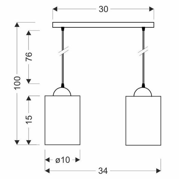 Kuchenna lampa Bistro 32-00538 szklane klosze brązowa czarna