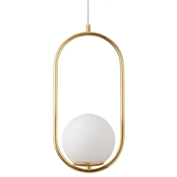 Lampa wisząca nad stół COSTA SOLO DP0001A-400 gold Step kula metal szkło złota