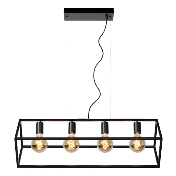 Metalowa lampa wisząca Fabian 00425/04/30 Lucide ramka czarna