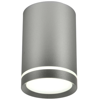 Spot LAMPA sufitowa 2277158 Candellux okrągła OPRAWA plafon metalowa tuba srebrna