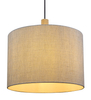 Lampa wisząca Roger 15378H nad stół z abażurem szara