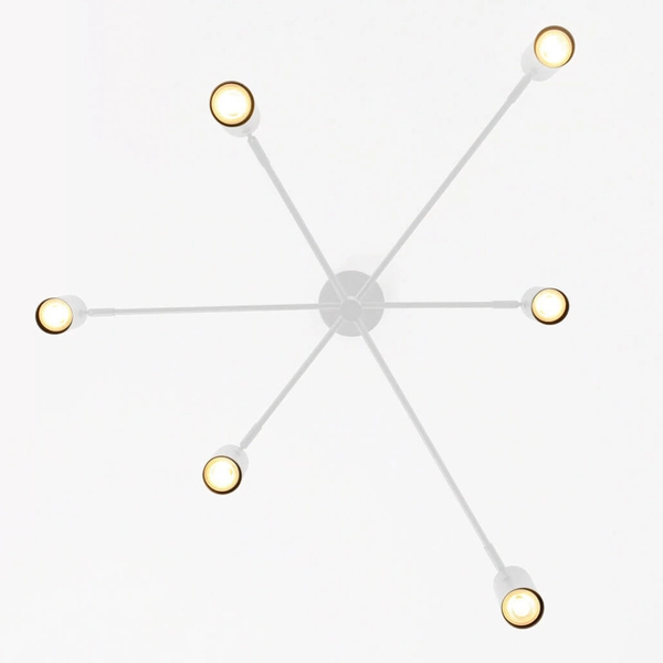 Sufitowa lampa SNOW LP-731/6P WH Light Prestige regulowana do salonu biała