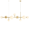 Podwieszana salonowa lampa Dione 1092N40 Aldex balls nad stół złota