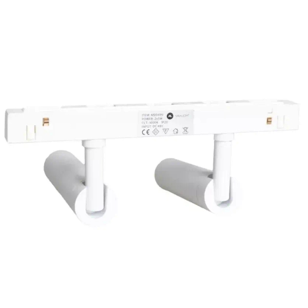 Podwójna szynowa magnetyczna lampa M0048N LED 10W 3000K tubki biały