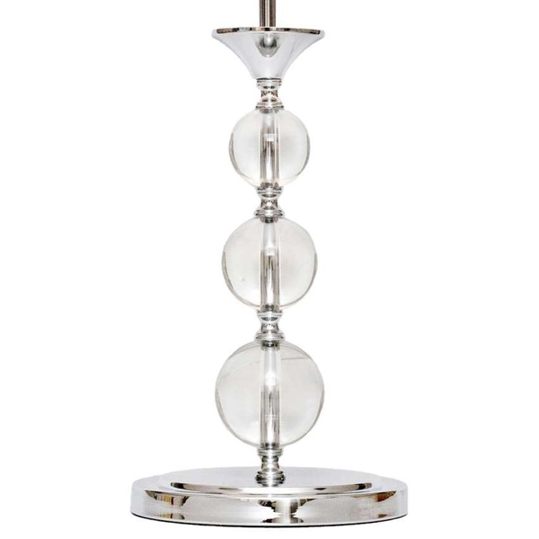 Abażurowa Lampa stołowa REA RLT93163-1B stojąca LAMPKA okrągła czarna