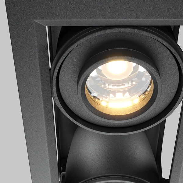 Podwójna lampa wpuszczana Metal Modern DL093-02-10W3K-B LED 20W czarna