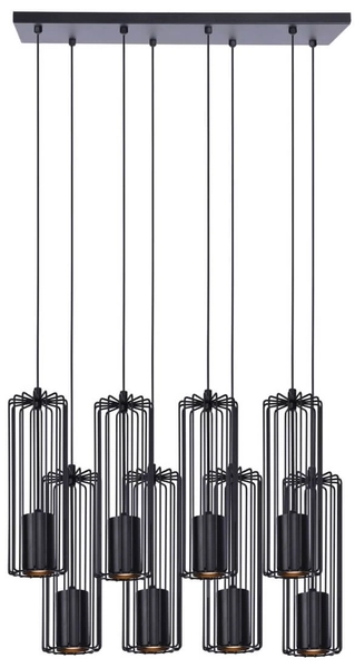 Wisząca lampa Falcon K-4933 kaskada nad łóżko czarna