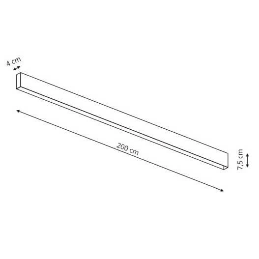 Szyna do systemu Magnetic LP-E020-MAG-BK Light Prestige 2m metalowa czarna