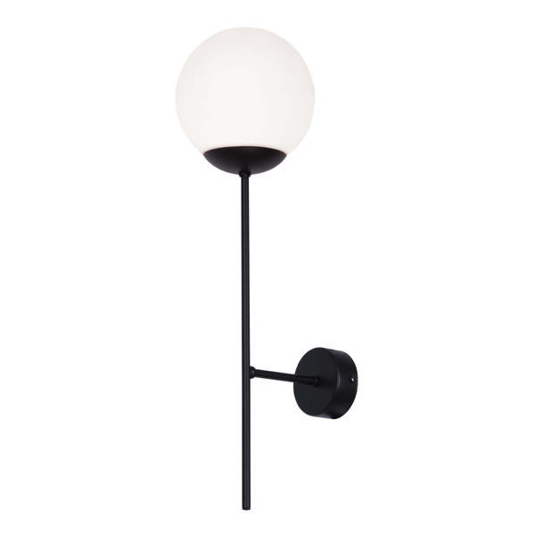 Nowoczesna lampa ścienna Savoy K-4926 czarna sypialniana kula