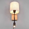 Kinkiet abażurowy ELDRA DL236212879 LED 3,1W 3000K drewniany czarny beżowy