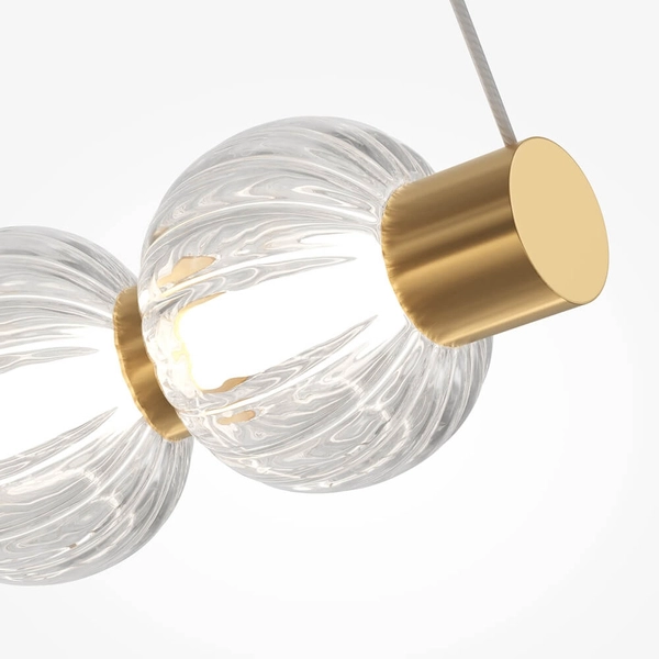 Nowoczesna lampa Amulet MOD555PL-L35G3K LED 40W 3000K przezroczysty złoty