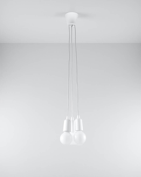 LAMPA wisząca SL.0570 pająk OPRAWKA zwis industrialny biały