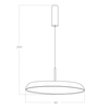Wisząca lampa ściemnialna CLARA AZ5816 LED 50W 3000-6000K szampańska