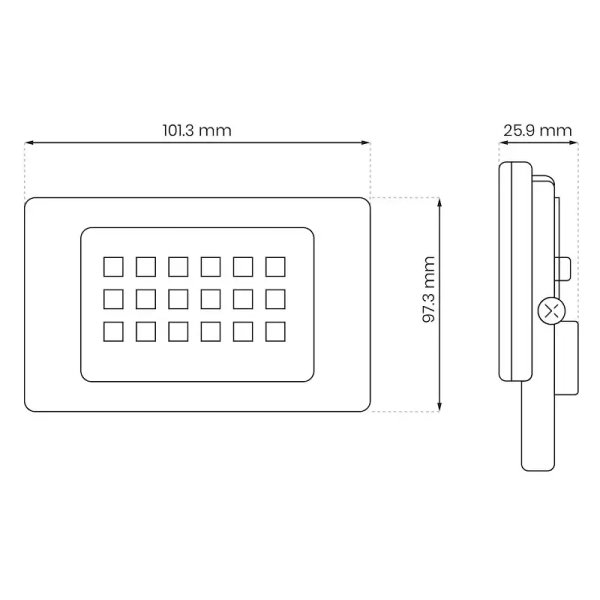 Reflektor zewnętrzny ledowy EKN1619 LED 10W 4000K IP65 czarny