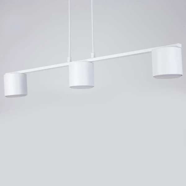 Potrójna zwisająca lampa Mila 3 41350 do jadalni metalowa biała
