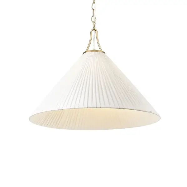 Lampa wisząca art deco PROVIDENCE biała złota metalowa łańcuchowa E27 1p P01521BR-WH