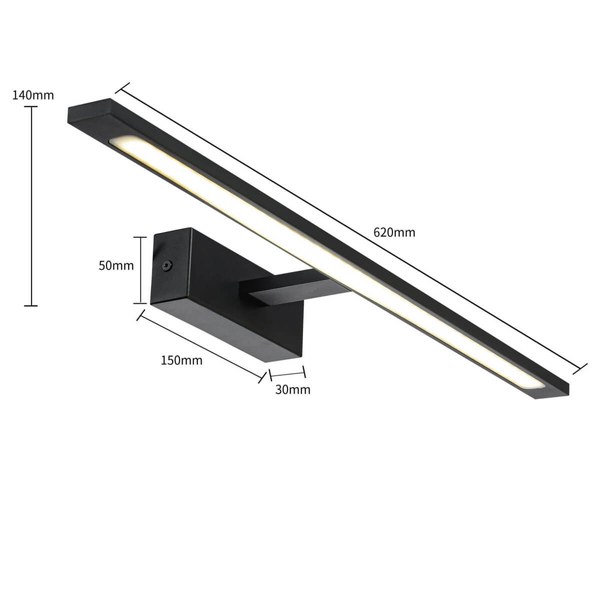 Kinkiet ścienny łazienkowy Isla GS-LWB-20W BK CCT Light Prestige LED 20W barwa regulowana IP44 czarny