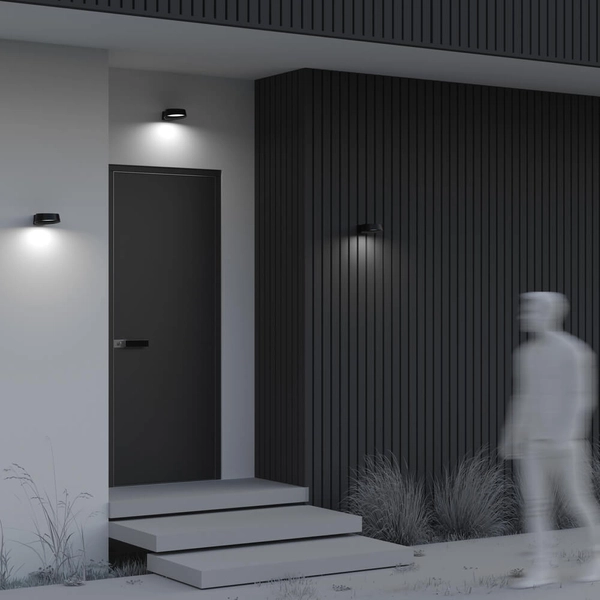 Kinkiet ścienny ogrodowy Share O443WL-L12GF3K IP54 LED 12W 3000K grafitowa